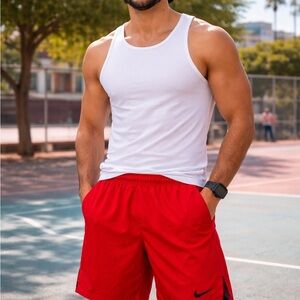 Nike Men's Bright Red Athletic Shorts